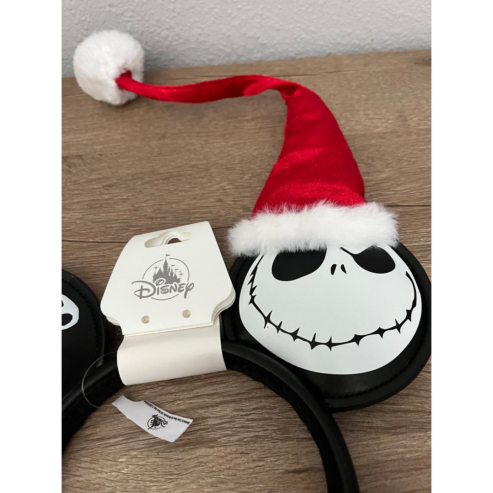 BNWT Disney Parks Nightmare Before Christmas Jack with Santa Hat Ears Headband - Picture 5 of 6